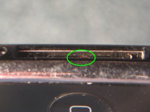 the red spot in the dock connector